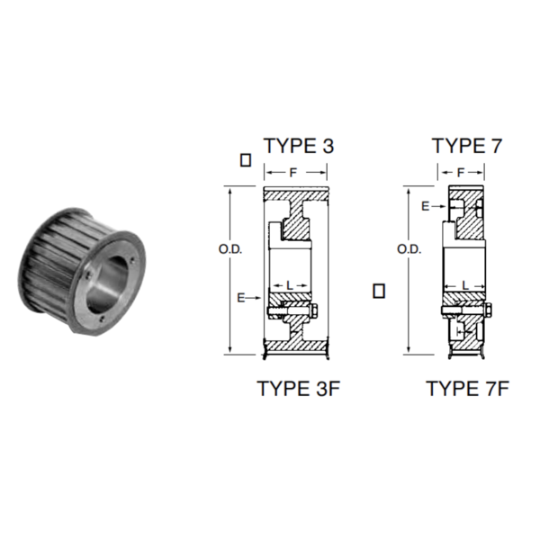 Bando QD Timing Belt Pulley Sk, P40H300 Sk P40H300 SK